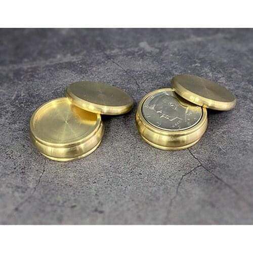Okito & Boston Box Set (Half Dollar Size) Magic Tricks Close Up Magia Coin Penetrate Vanish Illusion Gimmick Props Mystery Box