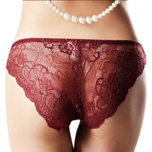 Low-rise Underwear Plus Size Ladies Underwear Lace Sexy Hollow Lace Briefs Low-Rise Cotton Briefs Intimates New Hot Sale