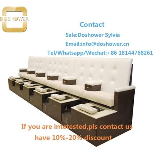 Beauty equipment salon furniture with acrylic nail set powder for pedicure station bench