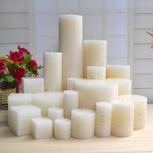 Genuine Classic / Classic Wax Ivory smoking romantic birthday candle wedding cylindrical candles