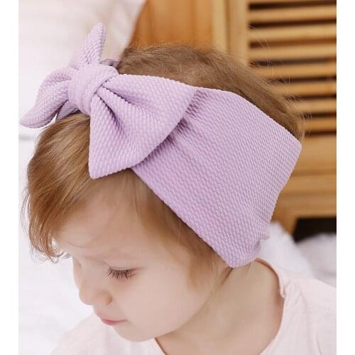 Baby Girl Boy Bowknot Headband Newborn Large Bow Turban Bandeau Bebes HairBows Kids Headwrap Oversize Infant Children Headdress
