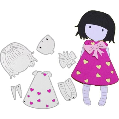 Little Girl Embossing Cookie Cutter Titanium steel Biscuit Cut Mold Baking Fruit Cut Cake Mold Embossing Printing Die