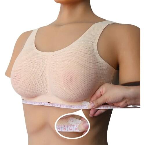 E cup 1400g silicone fake breast matching bra NEW Artificial Silicone Breast Forms Bra Crossdresser Style Boobs Brassiere