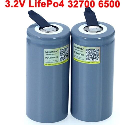 LiitoKala 32700 LiFePO4 3.2V 6500mah 33A 55A welded strip Nickel Sheets For screwdriver battery Electric Bike powered