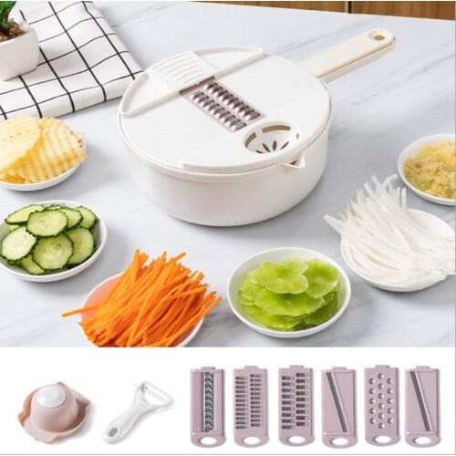 Vegetable Fruit Grater Shredder Slicer Vegetable Cutter Peeler With Drain Basket home gadgets cooking tools potato masher