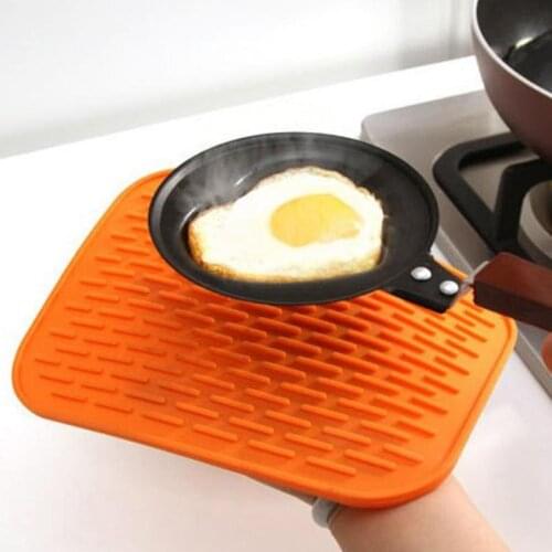 Table Placemat Heat Resistant Silicone Drying Mat Tableware Dishwaser Safe Pad Dinnerware Table Mat Dish Cup Cushion Pad