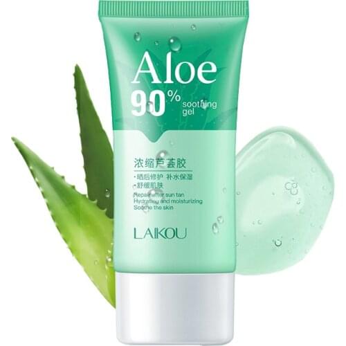90% Aloe Soothing Gel Deeply Moisturize Improve Roughness Face Cream Repair After-sun Skin Improve Acne Sleep Mask