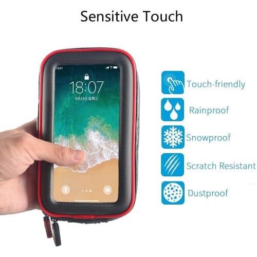 2018 Upgrade Waterproof Bag GPS Motorcycle Phone Holder Bag Bicycle Phone Holder Bike Handlebar Support Moto Mount Card slots