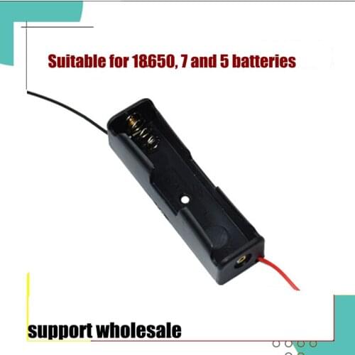 High quality black plastic 18650 storage box with wholesale 18650 3.7V battery cables