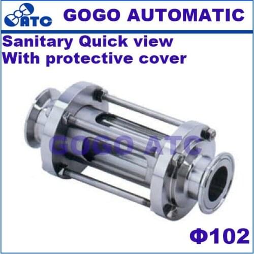 High quality with protective cover Stainless steel clamp sight O.D 102mm 304 316 sanitary quick-loading Ferrule sight