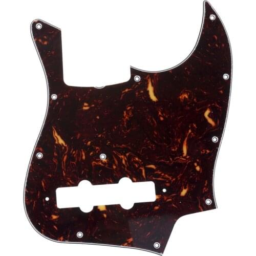 Musiclily Pro 11-Hole J Bass Pickguard for JPN Fender Japan 4-String Jazz Bass, 4Ply Tortoise Shell