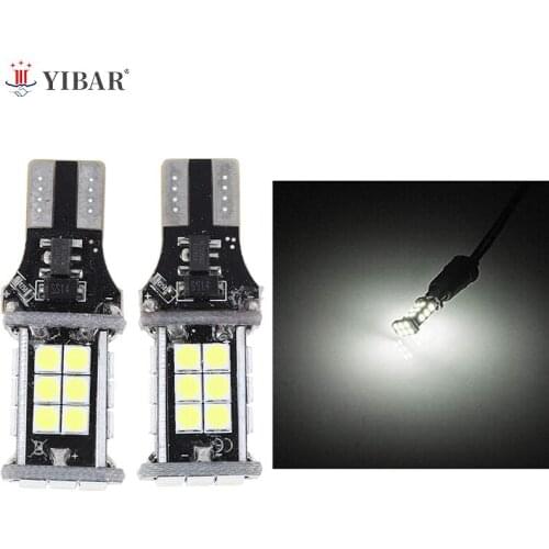 2Pcs T15 W16W 24 SMD 3030 921 912 LED 5W 7000k Car Backup Reverse Light Bulb White