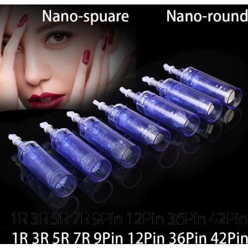 30pcs Dr Pen A6 Needle Cartridge 9/12/36/42 pin Bajonet Poort Nano Needles for MYM electric Derma Pen Auto Machine Microneedle