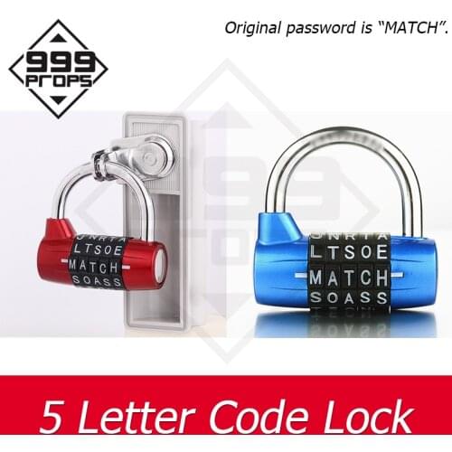 5 Letter Code Combination password lock Escape Room Spare Parts installed on the door or box 999PROPS