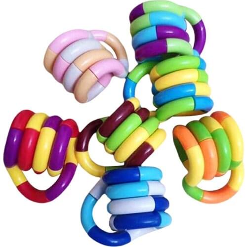 New Color 5 Pack Variety Roller Twist Deformation Rope Twisted Circle Winding Simple Dimple Fidget Toys