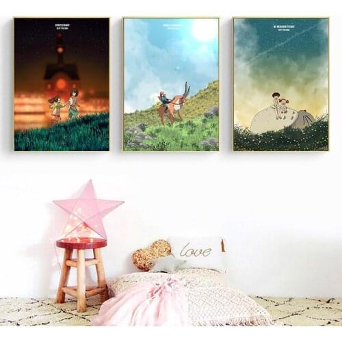 5D Full Diamond Painting Cross Stitch Hayao Miyazaki Anime Movie 5D DIY Diamond Embroidery Scenery Home Gift Home Decor Handmade