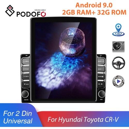 Podofo 2 Din Android 8.1 Car Multimedia Player 9.7 " GPS Wifi Car Radio Autoradio Audio Stereo For VW Nissan Hyundai Toyota CR-V