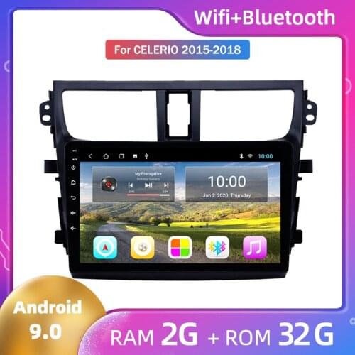 Car Radio Player 2.5D Screen Android 9 Multimedia GPS Navigation Player 2G+32G For Suzuki Celerio 2015 2016 2017 2018 estereo