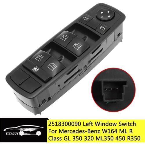 2518300090 Car Power Window Mirror Control Switch Button Regulator for Mercedes-Benz ML63 AMG ML320 ML350 ML430 R350 2518200110