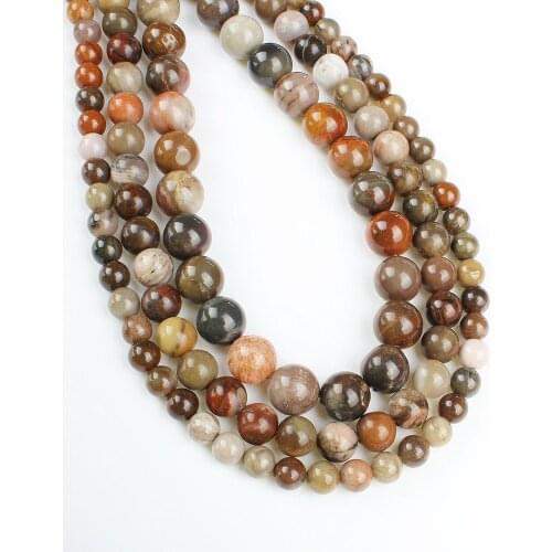 Fashion Natural Christma Jewelry Semi-precious Stone Beads Strand Round Beads For Jewelry Making Necklace Bracelet Size 46810mm
