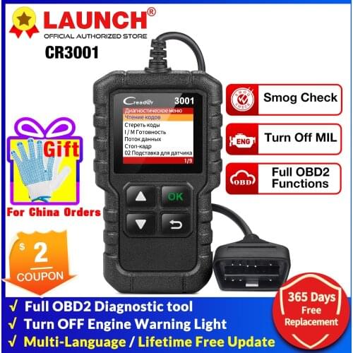 LAUNCH X431 CR3001 OBD2 CAR Code Reader Support Full OBDII/EOBD Launch Creader 3001 CR3001 Auto OBD 2 Scanner PK AD310 CR319