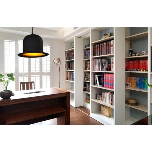 Hot sale 110v/220v Top Hat Pendant Lights aluminum Hat light for Kitchen D26cm*H17cm Creative Pendant Lamp for Coffee shop Bar