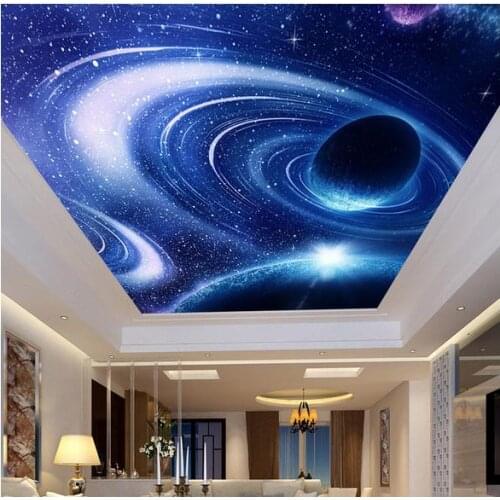 Customized 3d photo wallpaper 3d wall ceiling wallpaper murals Galaxy ceiling frescoes on the universe 3d room wallpaper