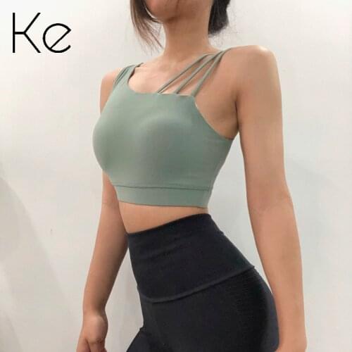 KE Sports fitness underwear womens yoga leisure running gathering dance clothes breathable beauty back quick-drying out