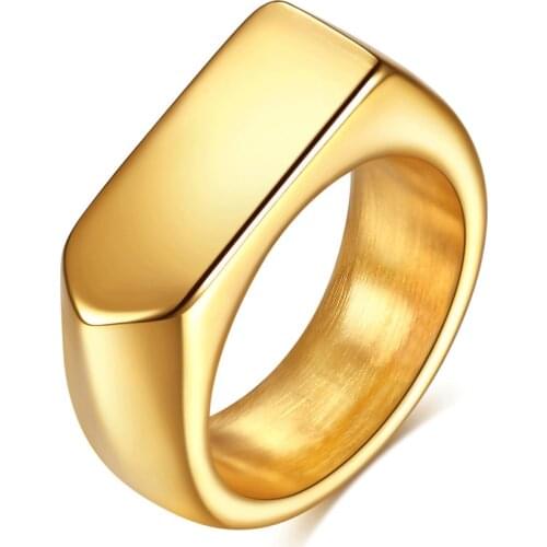 Grunge Rings For Men Women Gift Gold Black Silvery Titanium Stainless Steel Ring Male Unisex Jewellery Accessories 2021