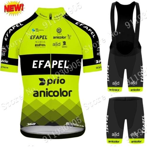 Suit Efapel 2021 Cycling Jersey Set Men Cycling Clothing Summer Road Bike Shirts Bicycle Bib Shorts MTB Ropa Ciclismo Maillot