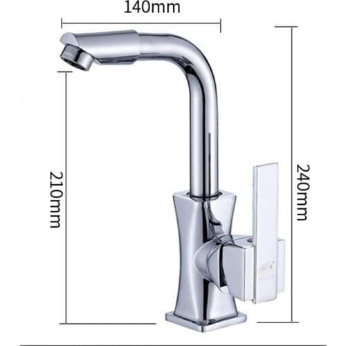 One-handle bathroom cold/hot water faucet kitchen faucet bathroom accessories silver rotatable high quality ceramic valve core