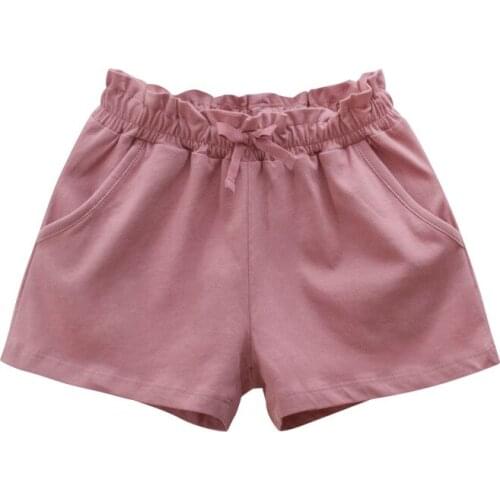 Summer Shorts New Arrival Girls Shorts Trousers Girls Toddler Pants Trousers For Girls Soft Cotton Solid Color Shorts