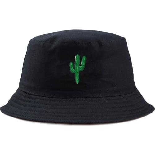 Summer girls fisherman hat Women Cartoon cactus print bucket Hat for Unisex sun bob hat men fashion panama fishing hike hat boys