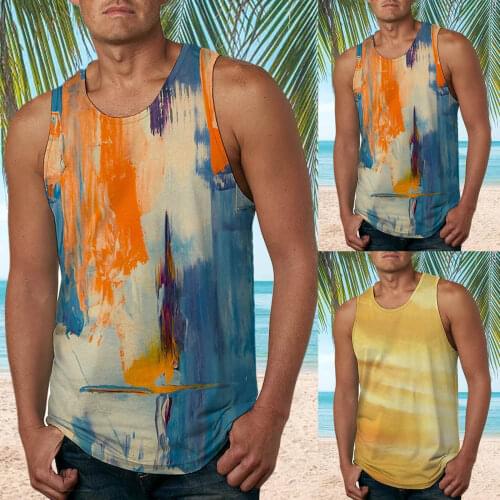 Men Tank Top Vest Summer Casual Sport Sleeveless Shirt Vest Fashion Bodybuilding Man Gym Workout Clothing Debardeur Homme