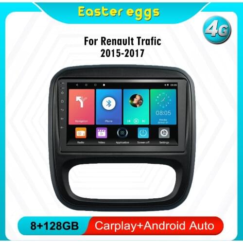 Eastereggs For Renault Trafic 2015-2017 2 Din 9 Inch Android Autoradio GPS Navigation Stereo Car Multimedia Video Player Wifi BT