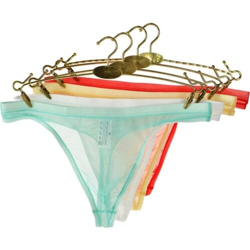 Men Erotic Mesh See-through Underwear Gay Mens Thongs Sexy G-String Bikini Briefs Gay Jockstrap Tanga Mini T-back Funny Men
