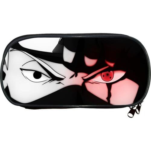 Japan Anime Pencil Case Children Zipper Pen Bag Boys Girls Cartoon Kakashi Pencil Box Fashion Kids Stationery Bag Cosmetic Cases