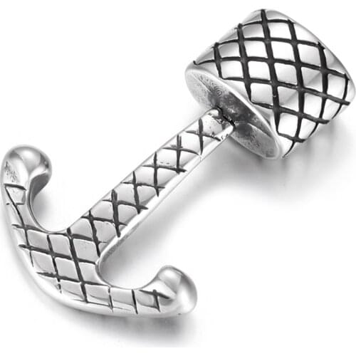 Stainless Steel Anchor Hook Polished Netted Connector Hole 10x5mm Bracelet Closure DIY Accessories Jewelry Making