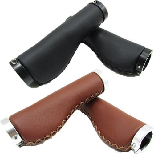 PU bicycle grips retro Comfortable Vintage durable bike Mountain bicycle Folding Bicycle grip handle Accessories bicycle parts