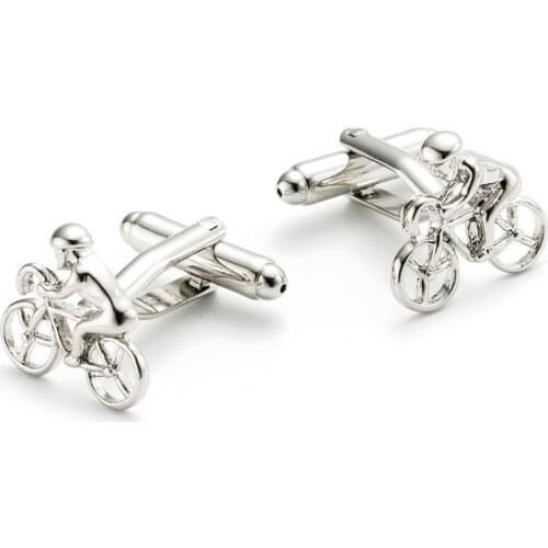 Drop Shipping Fashion Motorcycle Cufflinks Novelty Sport Bike Design Quality Brass Material Men Cuff Links