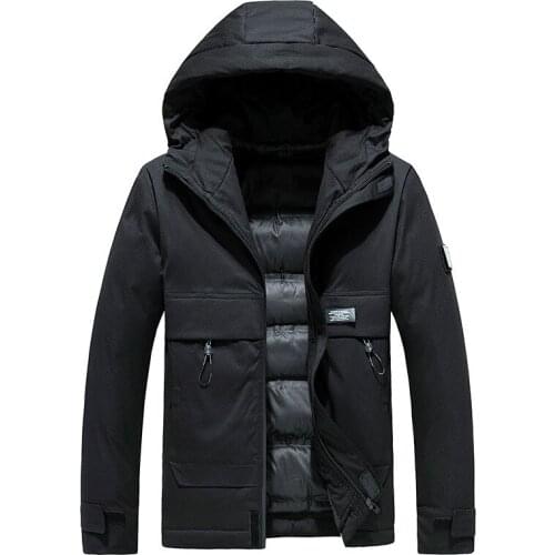 Thick Hoodie Jackets Parka for Men 2021 Autumn Winter Warm Outwear Brand Slim Mens Coats Casual Windbreaker Cargo Jackets Male