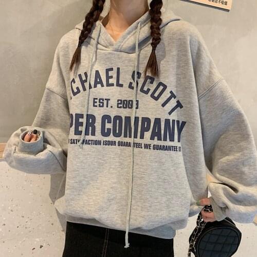 Hoodies Women Thicker Letter Velvet Warm Pullover Winter Coat Drawstring Harajuku Sweatshirt Pink Womens Korean clothes para