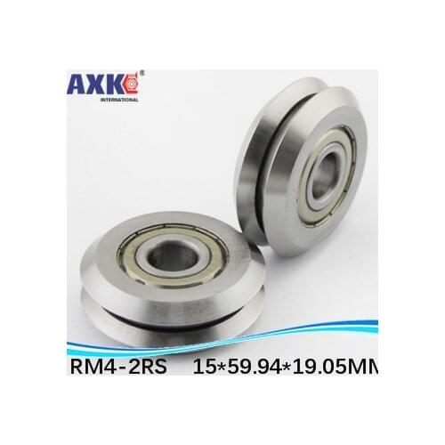 High quality ABEC-5 RM4-2RS / W4X 15*59.94*19.05 mm v wheeles W Groove Sealed Ball Bearing W4 W4ZZ RM4ZZ
