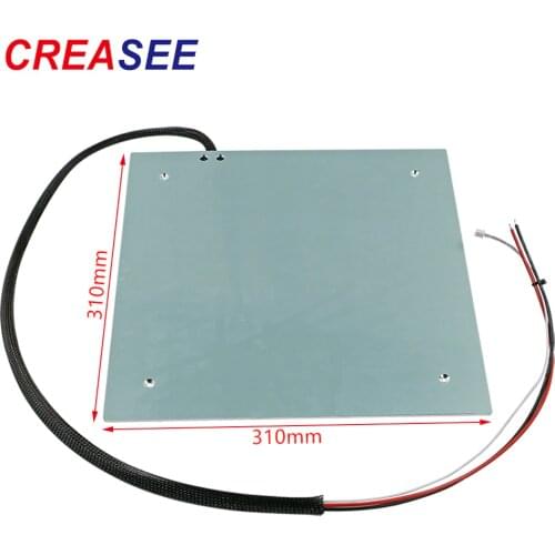 CREASEE 3D Printer Parts 24V Hot Bed Platform 225/235/310mm Aluminum Substrate Heatbed Right Fillet Part Accessories 310x310mm