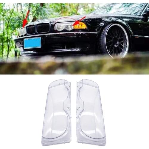 Car Headlight Glass Cover Clear Transparent Automobile Left Right Headlamp Head Light Cover Case for BMW E38 728i 730i