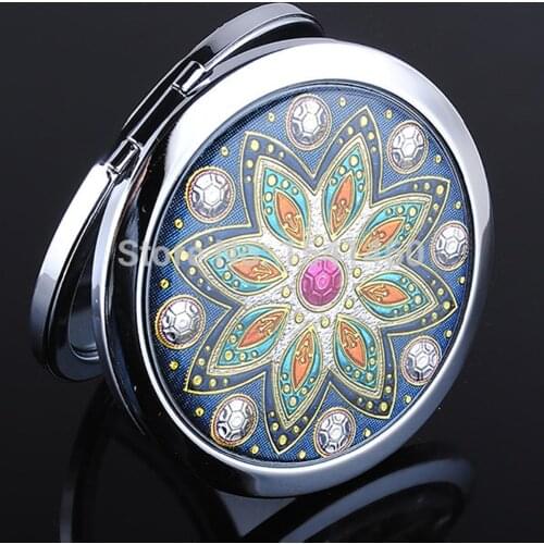 Women Fashion Mini Mirror Makeup,Portable Pocket Cosmetic Mirrors with double faced Wholesale