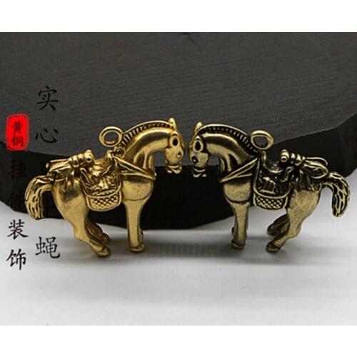 ZOCDOU 1 Piece Brass Creative Gift Horse Small Statue Figurine Crafts Figure Ornament Miniatures