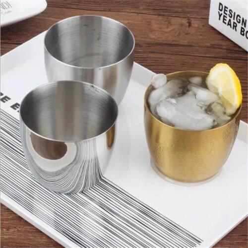 Custom stainless steel 304 stainless steel mug cup single cup drink tea cup koubei stainless steel beer cup 2PCS