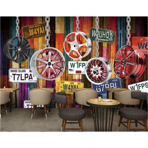3d wallpaper custom photo Wheel trend color wood board decoration background home decor 3d wall murals wallpaper for living room