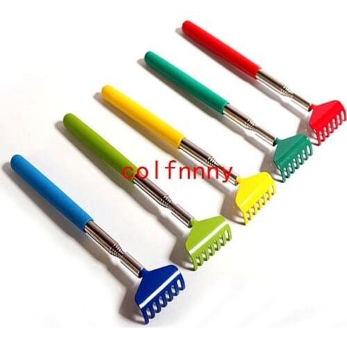 600pc/lot Itch Aid Scratch Tool With Soft Grip Stainless Steel Back Scratcher Telescopic Portable Adjustable Size Extend To 68cm